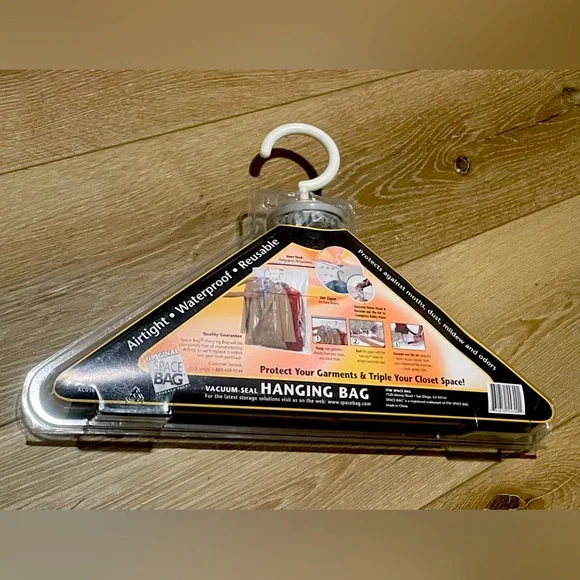 NEW Original Space Bag Vacuum Seal Hanging Bag Large Closet Organization - Picture 2 of 4